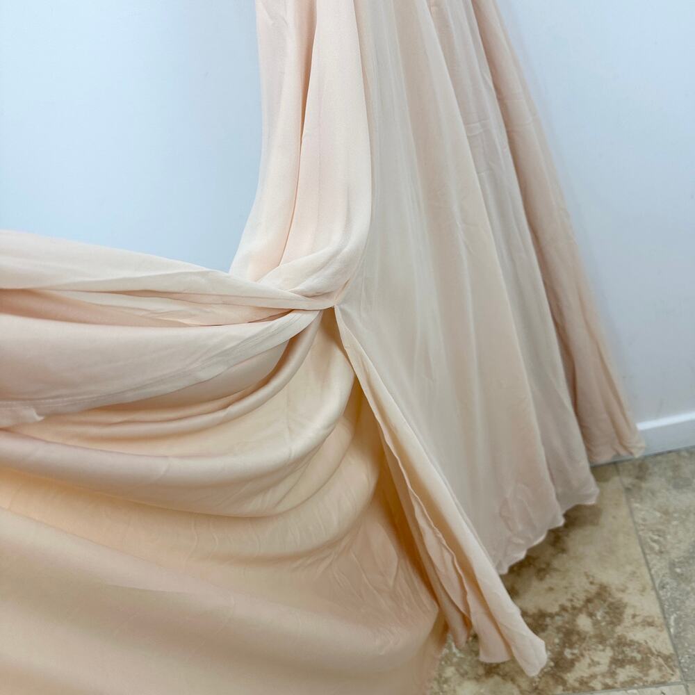 Lulus Picture Perfect Blush Lace Maxi Dress Formal Evening Bridesmaid Small NWT - Picture 10 of 14